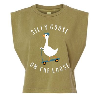 Silly Goose On The Loose Garment-Dyed Women's Muscle Tee