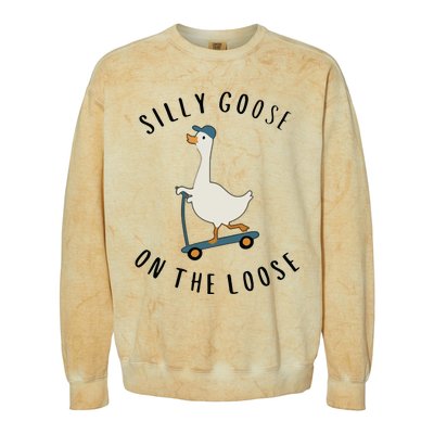 Silly Goose On The Loose Colorblast Crewneck Sweatshirt