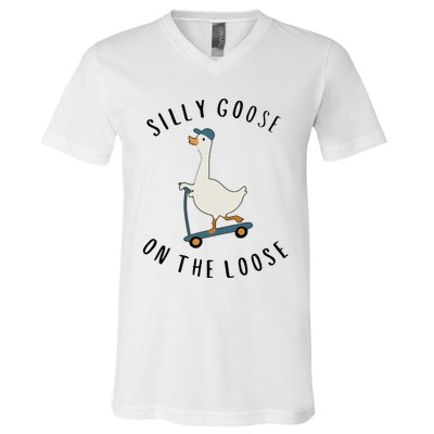 Silly Goose On The Loose V-Neck T-Shirt