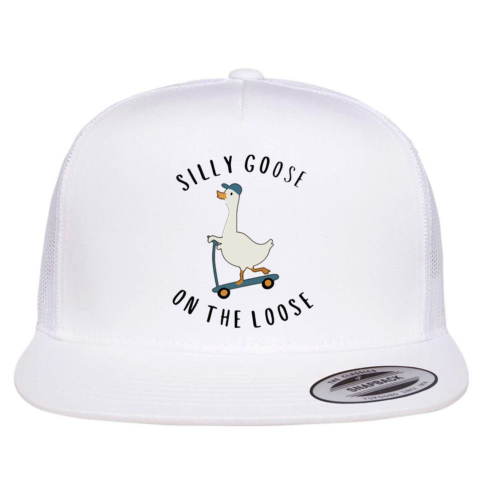 Silly Goose On The Loose Flat Bill Trucker Hat