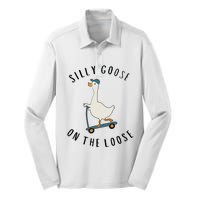 Silly Goose On The Loose Silk Touch Performance Long Sleeve Polo