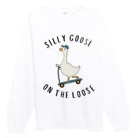 Silly Goose On The Loose Premium Crewneck Sweatshirt