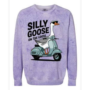 Silly Goose On The Loose Colorblast Crewneck Sweatshirt