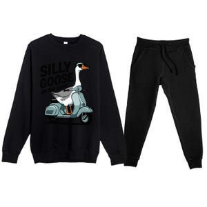 Silly Goose On The Loose Premium Crewneck Sweatsuit Set