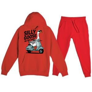 Silly Goose On The Loose Premium Hooded Sweatsuit Set