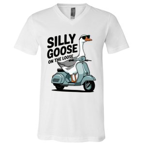 Silly Goose On The Loose V-Neck T-Shirt