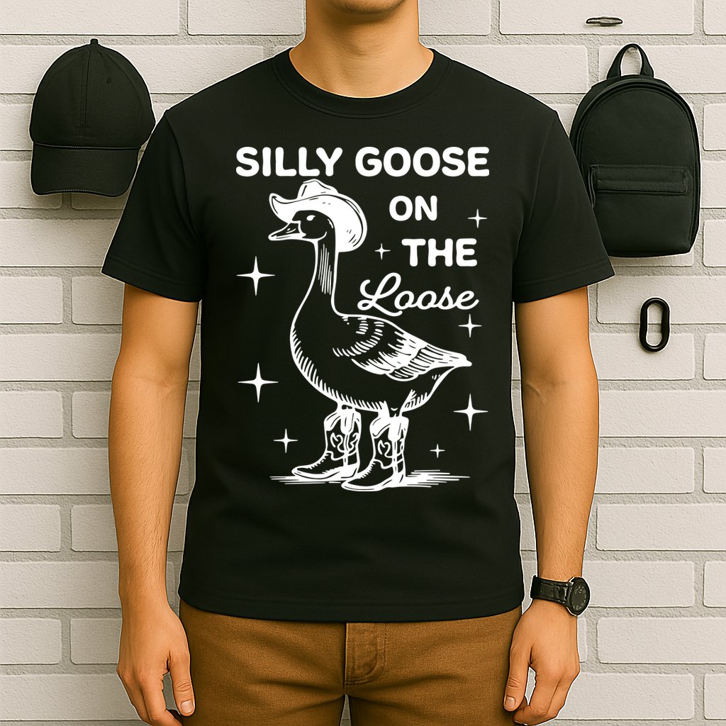 Silly Goose On The Loose Funny Cowgirl T-Shirt