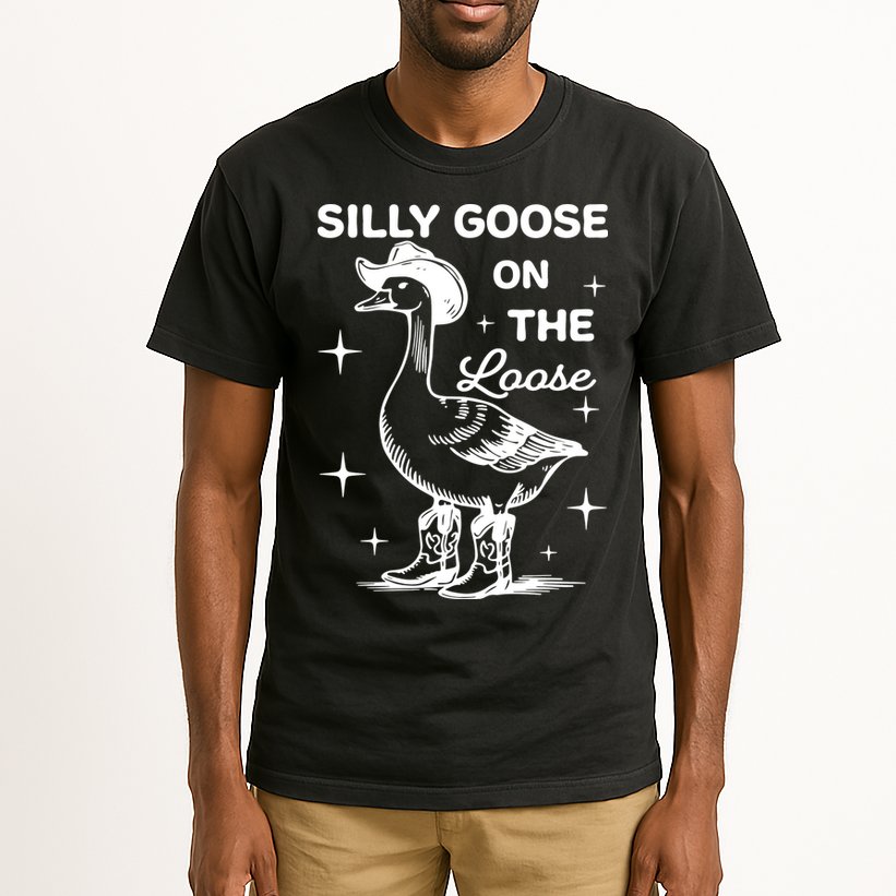 Silly Goose On The Loose Funny Cowgirl Tall T-Shirt