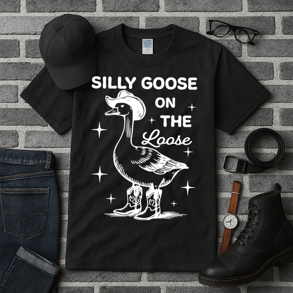 Silly Goose On The Loose Funny Cowgirl Tall T-Shirt