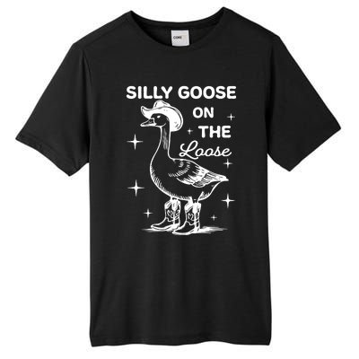 Silly Goose On The Loose Funny Cowgirl Tall Fusion ChromaSoft Performance T-Shirt