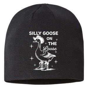 Silly Goose On The Loose Funny Cowgirl Sustainable Beanie