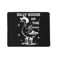 Silly Goose On The Loose Funny Cowgirl Mousepad