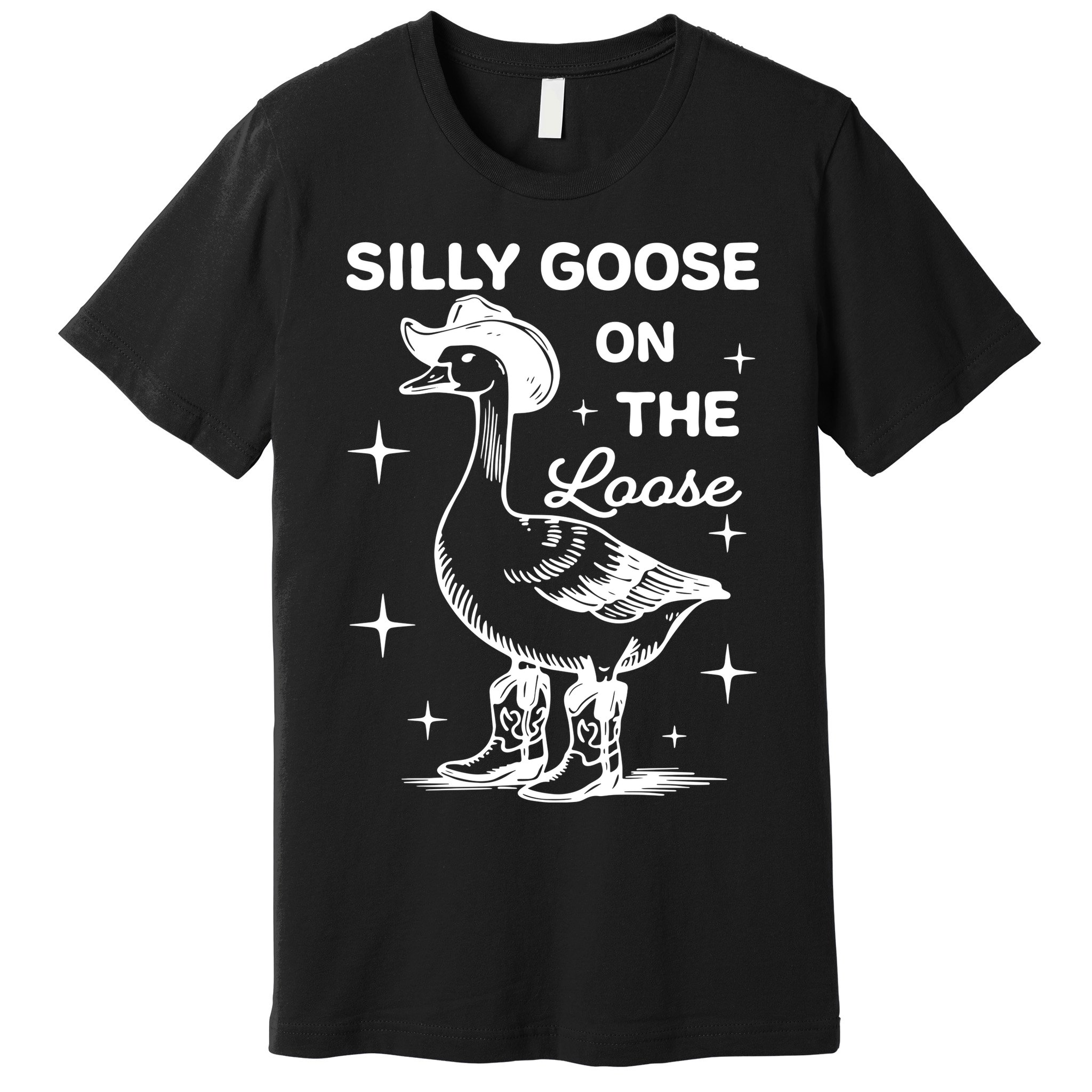 Silly Goose On The Loose Funny Cowgirl Premium T-Shirt