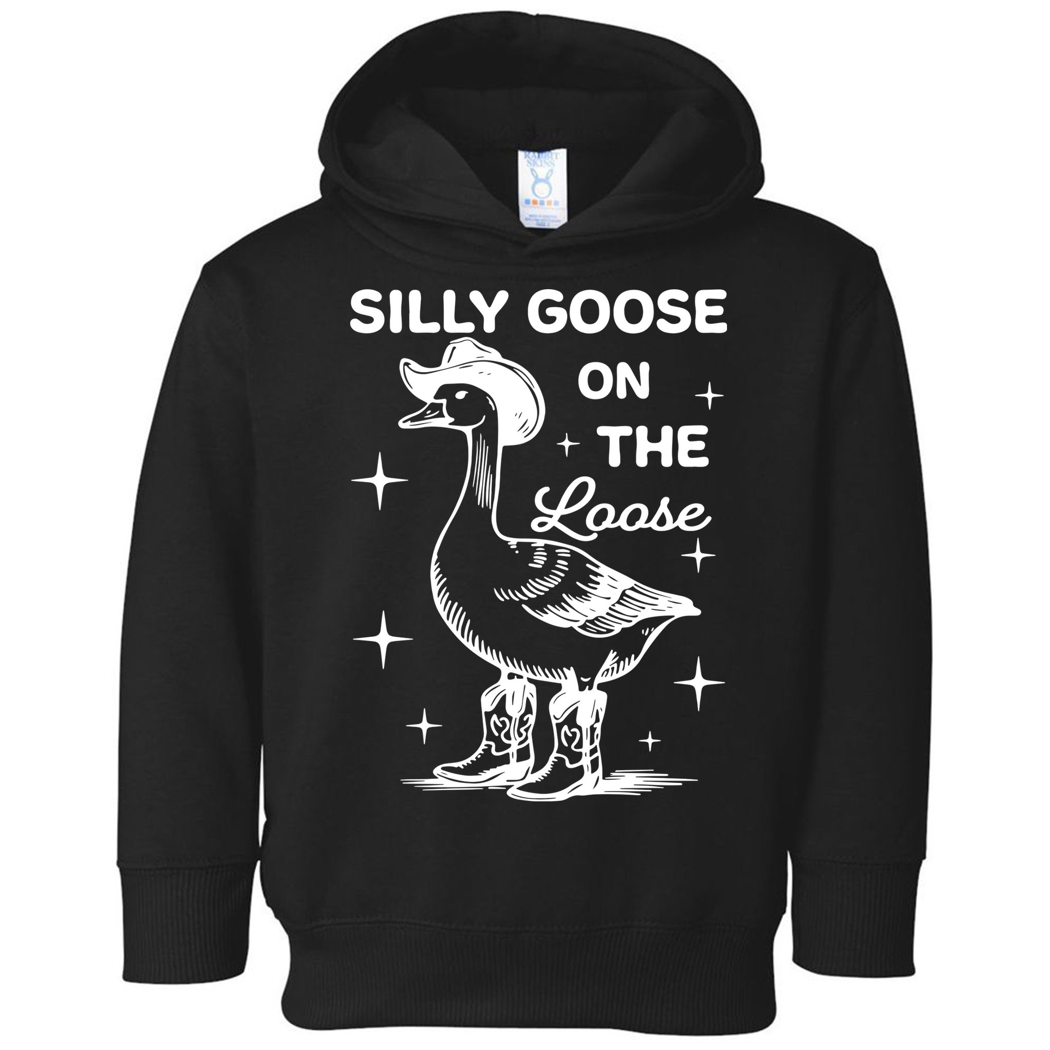 Silly Goose On The Loose Funny Cowgirl Toddler Hoodie