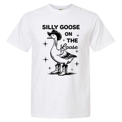 Silly Goose On The Loose Funny Cowgirl Garment-Dyed Heavyweight T-Shirt