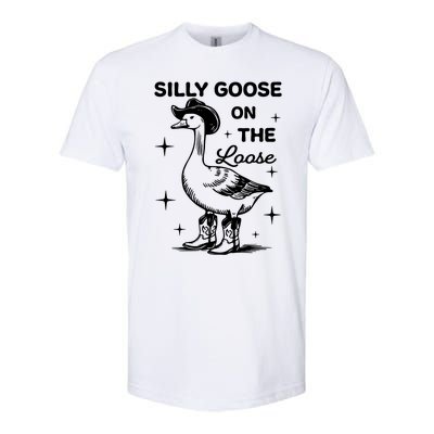 Silly Goose On The Loose Funny Cowgirl Softstyle® CVC T-Shirt