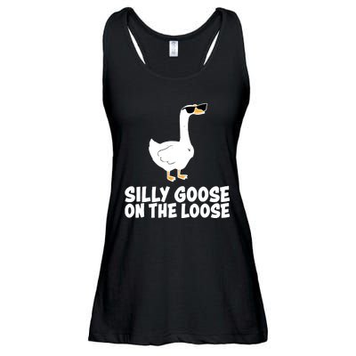 Silly Goose On The Loose Funny Meme Ladies Essential Flowy Tank