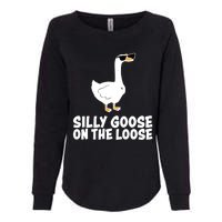 Silly Goose On The Loose Funny Meme Womens California Wash Sweatshirt