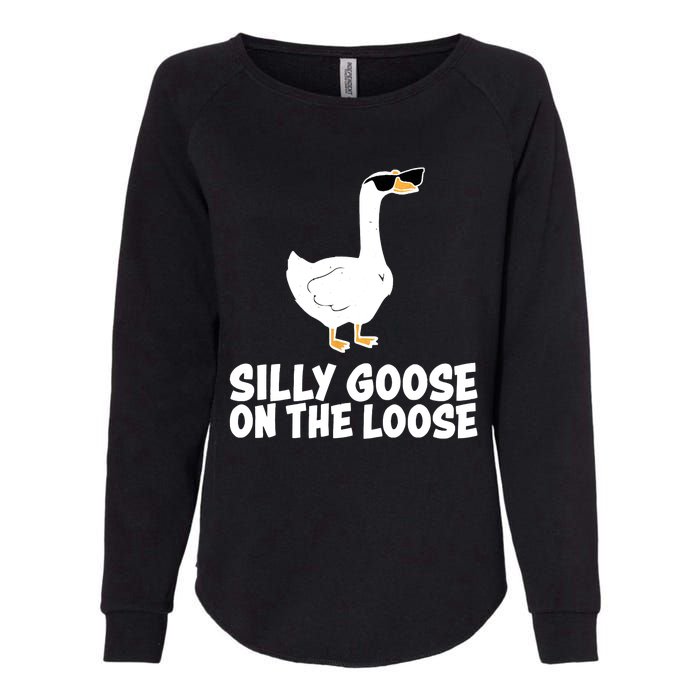 Silly Goose On The Loose Funny Meme Womens California Wash Sweatshirt