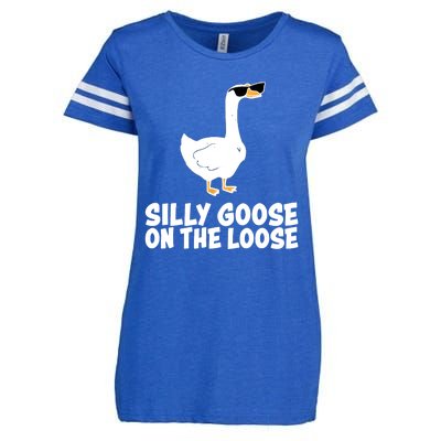 Silly Goose On The Loose Funny Meme Enza Ladies Jersey Football T-Shirt