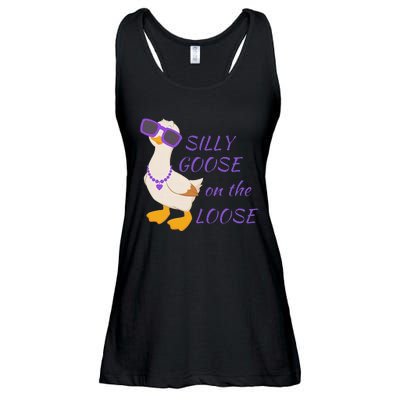 Silly Goose On The Loose Ladies Essential Flowy Tank