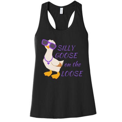 Silly Goose On The Loose Women's Racerback Tank