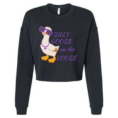 Silly Goose On The Loose Cropped Pullover Crew