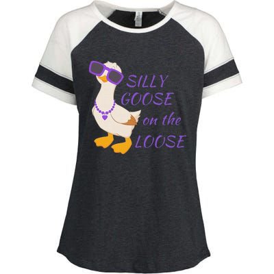 Silly Goose On The Loose Enza Ladies Jersey Colorblock Tee