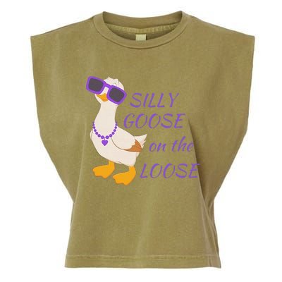 Silly Goose On The Loose Garment-Dyed Women's Muscle Tee