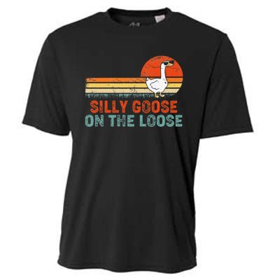 Silly Goose On The Loose Funny Vintage Silliest Goose Cooling Performance Crew T-Shirt