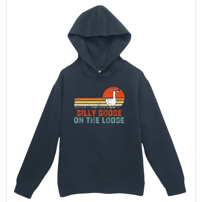 Silly Goose On The Loose Funny Vintage Silliest Goose Urban Pullover Hoodie