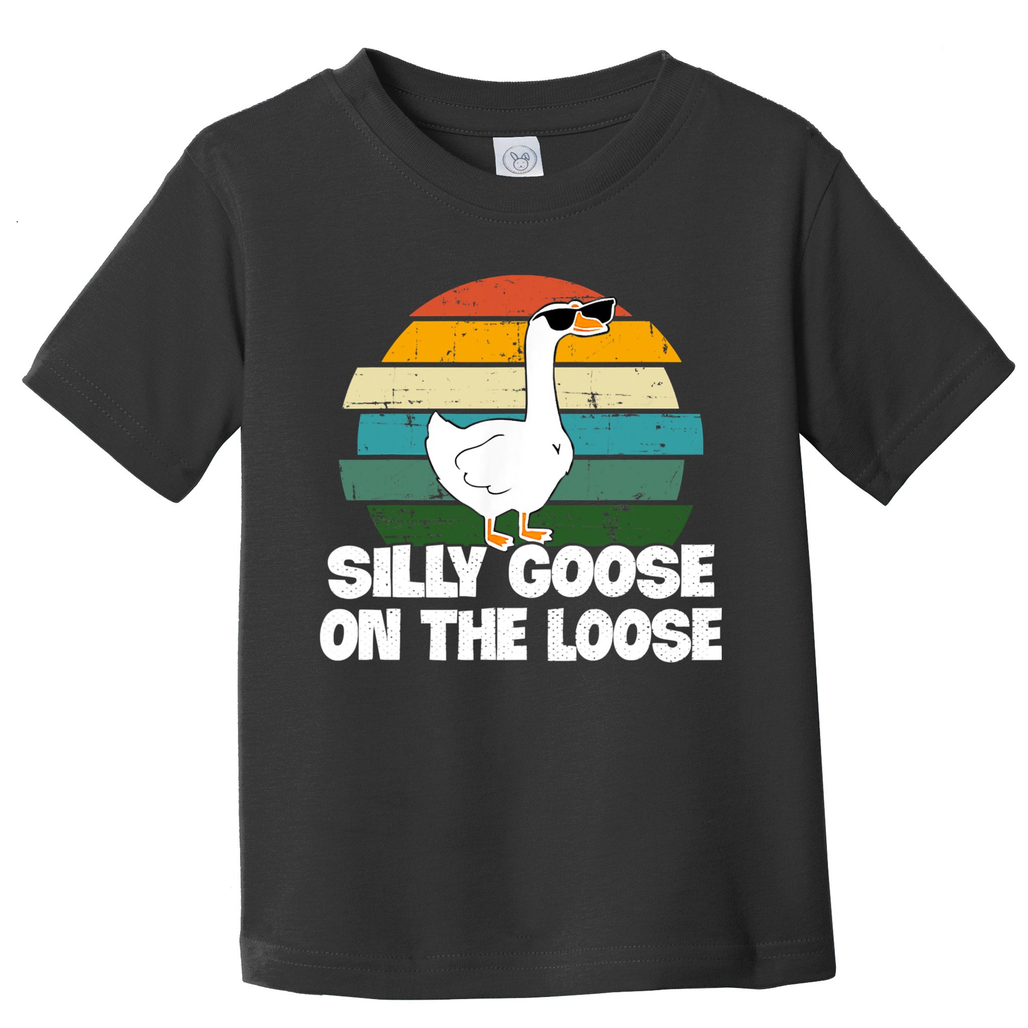 Silly Goose On The Loose Vintage Retro Sunset Toddler T-Shirt