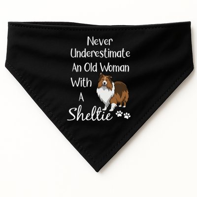 Sheltie Gift Old And Sheltie Funny Sheltie Mom Cool Gift USA-Made Doggie Bandana