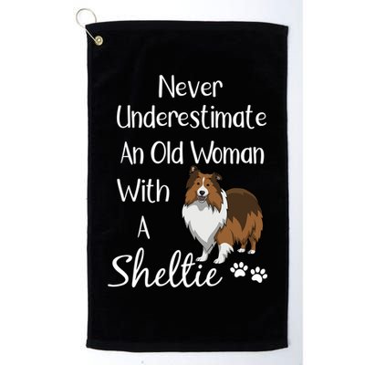 Sheltie Gift Old And Sheltie Funny Sheltie Mom Cool Gift Golf Towel