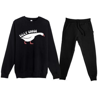 Silly Goose On The Loose Premium Crewneck Sweatsuit Set