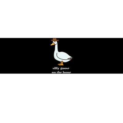 Silly Goose On The Loose Cowboy Duck Bumper Sticker