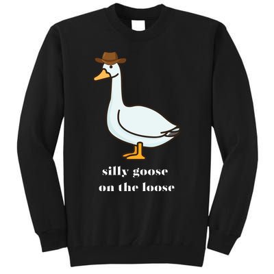 Silly Goose On The Loose Cowboy Duck Tall Sweatshirt