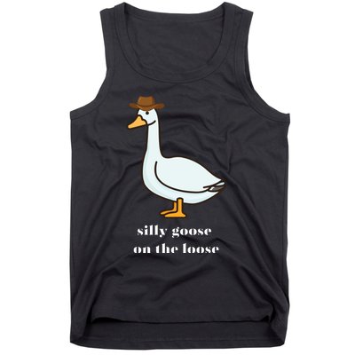 Silly Goose On The Loose Cowboy Duck Tank Top