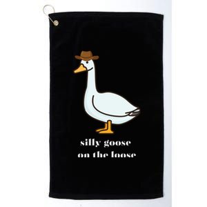 Silly Goose On The Loose Cowboy Duck Platinum Collection Golf Towel