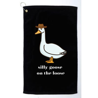 Silly Goose On The Loose Cowboy Duck Platinum Collection Golf Towel