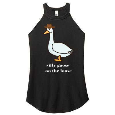 Silly Goose On The Loose Cowboy Duck Women’s Perfect Tri Rocker Tank