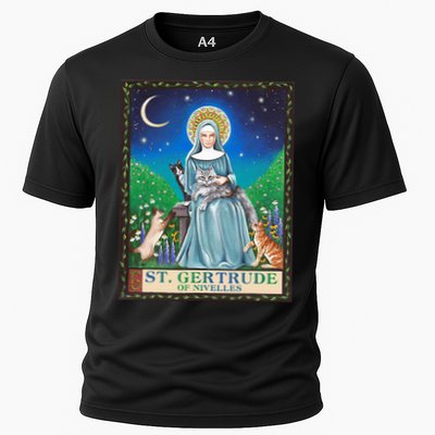 St. Gertrude Of Nivelles Patron Saint Of Cats Lovers Gifts Performance Shirt