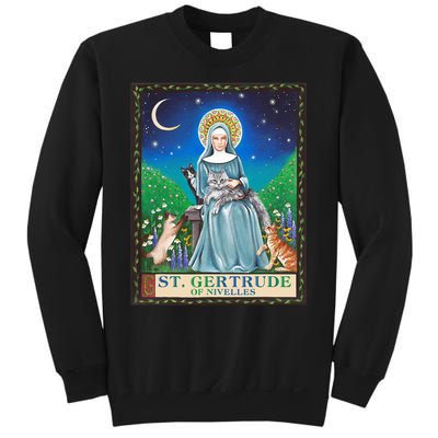 St. Gertrude Of Nivelles Patron Saint Of Cats Lovers Gifts Sweatshirt