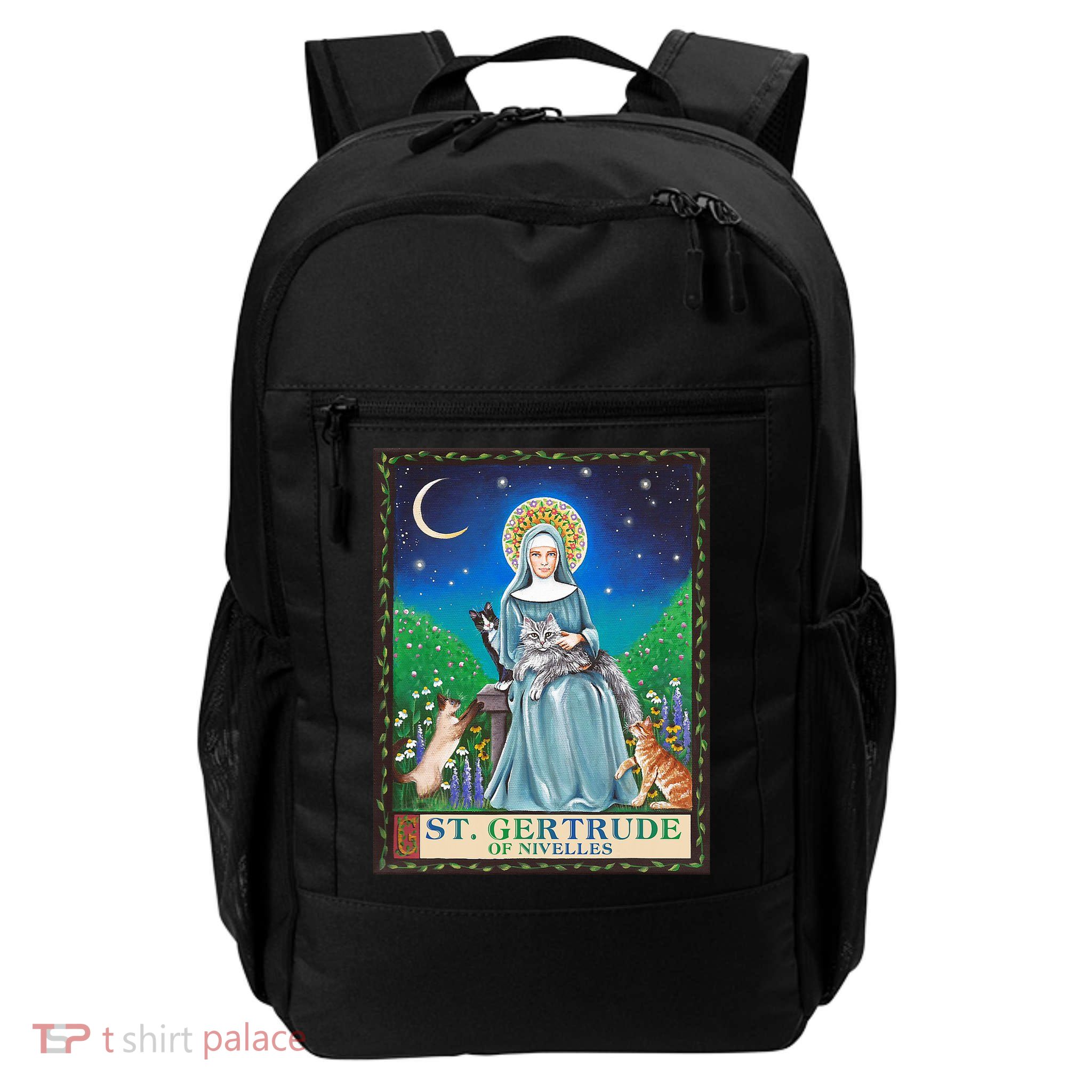 St. Gertrude Of Nivelles Patron Saint Of Cats Lovers Gifts Backpack
