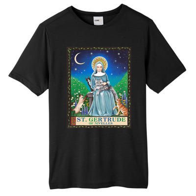 St. Gertrude Of Nivelles Patron Saint Of Cats Lovers Gifts Tall Fusion ChromaSoft Performance T-Shirt