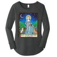 St. Gertrude Of Nivelles Patron Saint Of Cats Lovers Gifts Women's Perfect Tri Tunic Long Sleeve Shirt