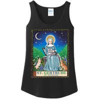 St. Gertrude Of Nivelles Patron Saint Of Cats Lovers Gifts Ladies Essential Tank