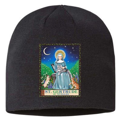 St. Gertrude Of Nivelles Patron Saint Of Cats Lovers Gifts Sustainable Beanie