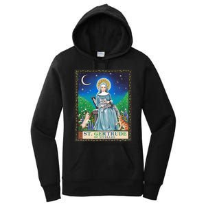 St. Gertrude Of Nivelles Patron Saint Of Cats Lovers Gifts Women's Pullover Hoodie