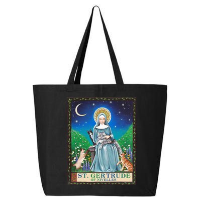 St. Gertrude Of Nivelles Patron Saint Of Cats Lovers Gifts 25L Jumbo Tote